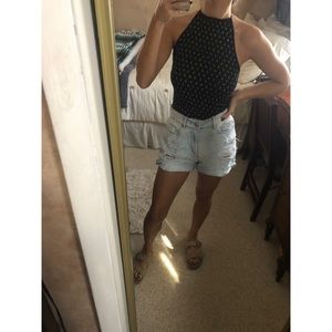 American Eagle patterned halter top